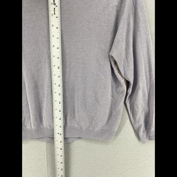 COPY - Brora Cardigan Womens Size 10 Purple Multicolored Knit Sweater Linen Ble… - Picture 6 of 6